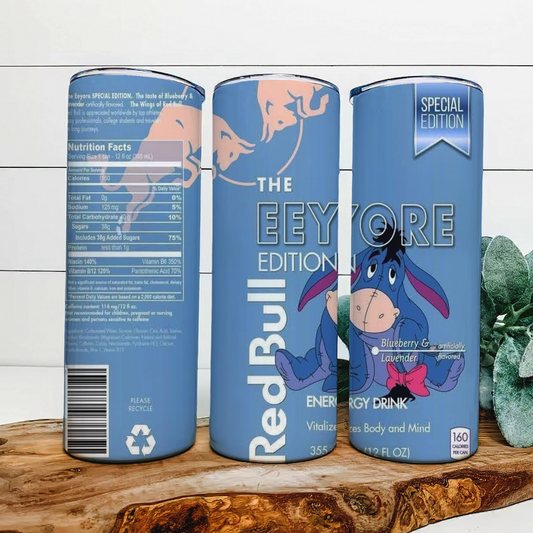 20 oz redbull eyyore tumbler